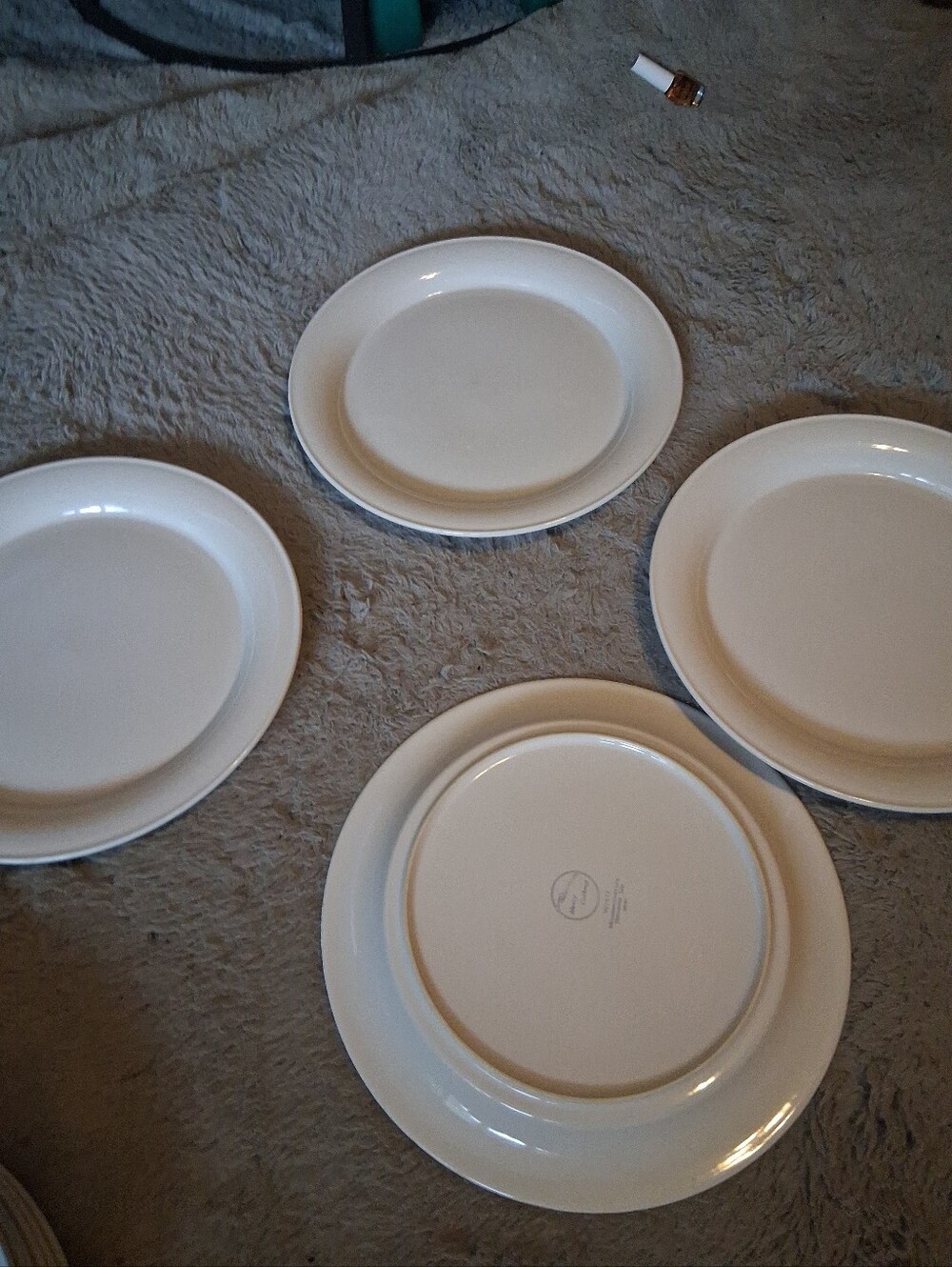Nancy Calhoun Solid Color White Dinner Plate #4